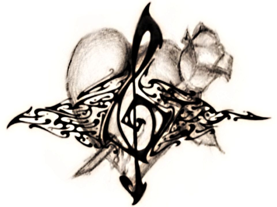 love heart music. music heart tattoo on wrist
