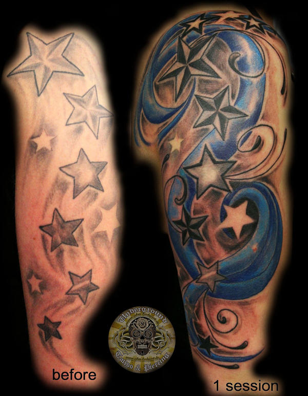 star tattoo on face. star tattoo
