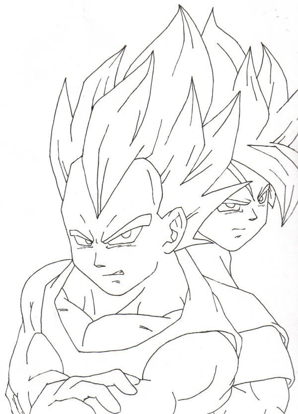 Super Saiyan Goku and Vegeta by ~DBZGuy2010 on deviantART