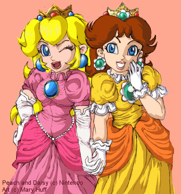 princess peach and daisy wallpaper. Princess Peach and Daisy by