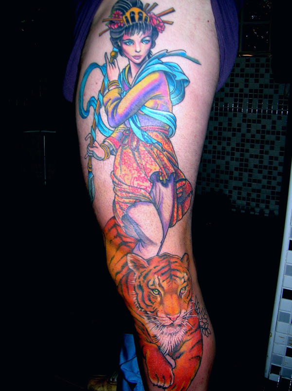 geisha tattoo 1 by mojoncio