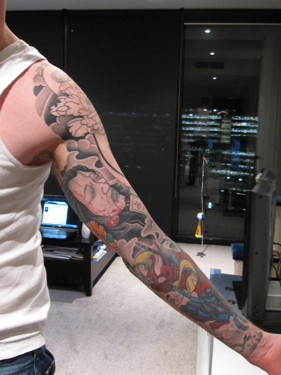 awesome sleeve tattoo