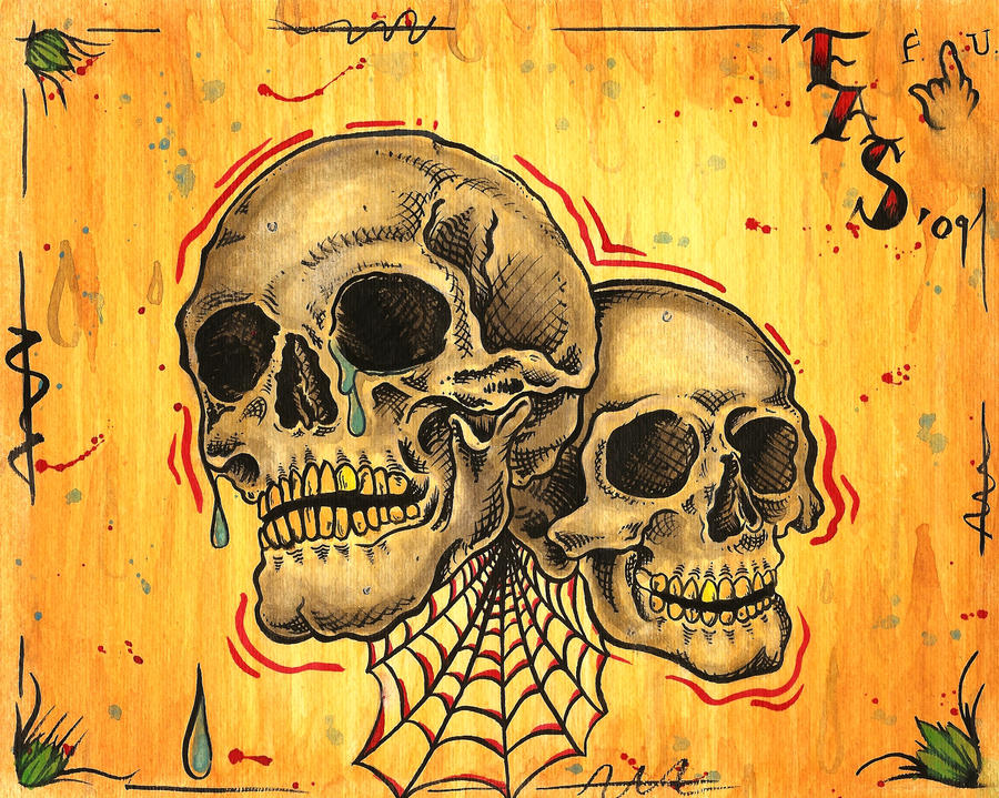 Laugh Now Cry Later Skullz by EricScsavnickiTattoo on deviantART