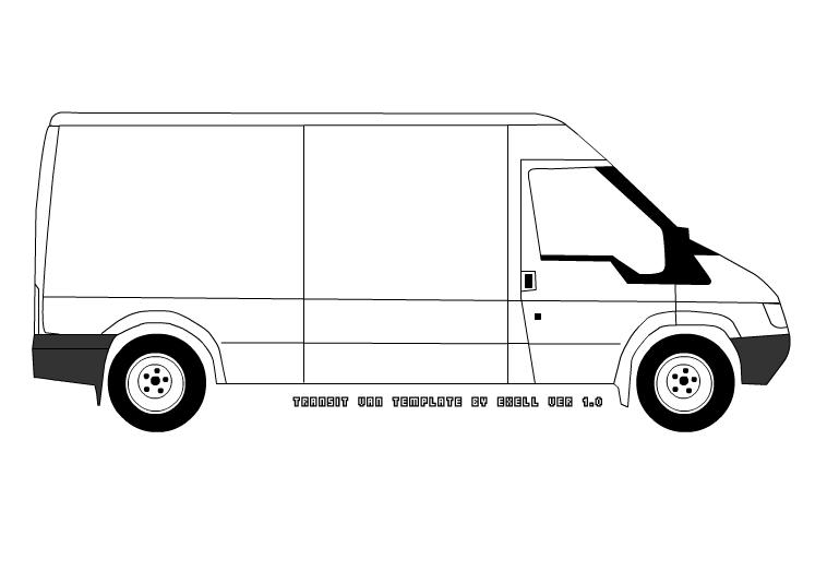 Transit Van Graphics Template