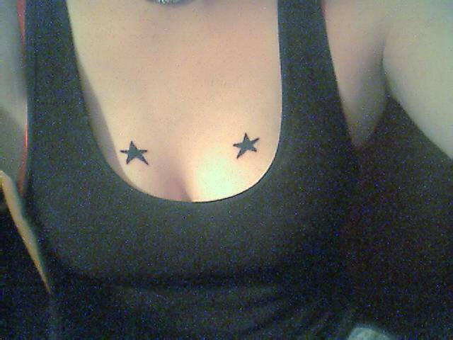stars - chest tattoo
