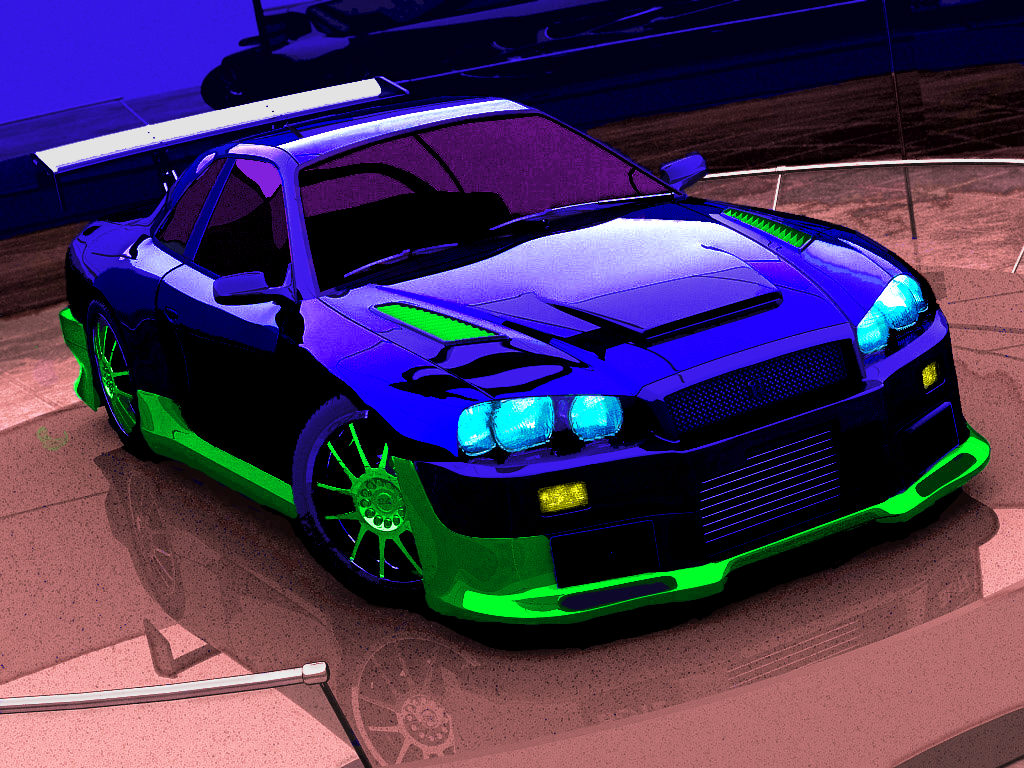 Pimped out nissan skyline #1