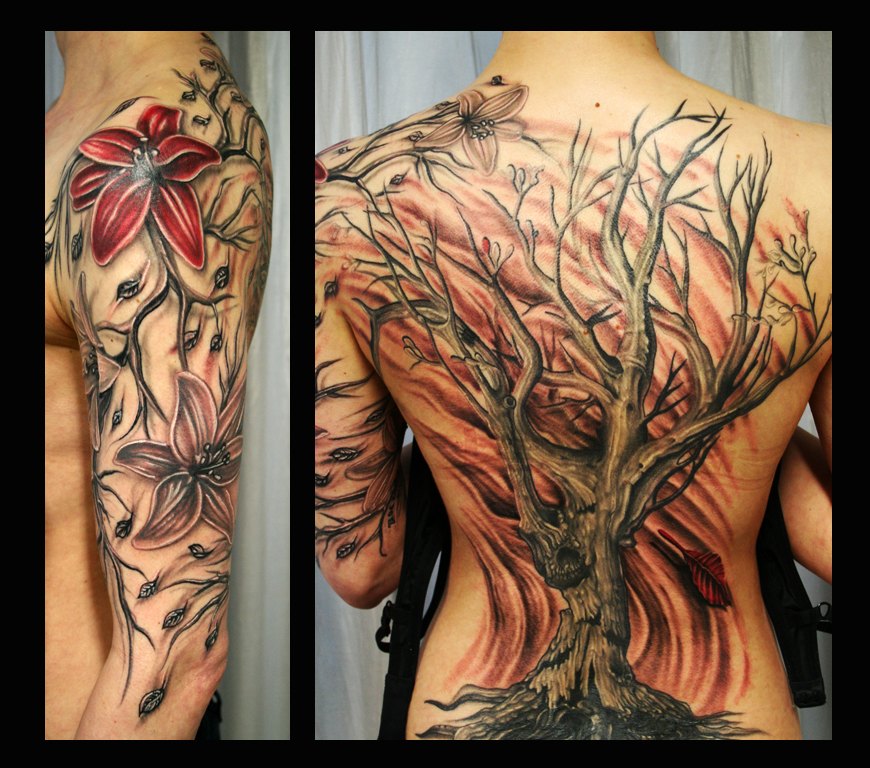 tree finish | Flower Tattoo