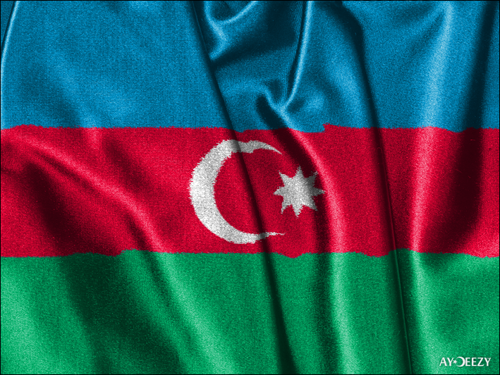 azerbaijani. Azerbaijani flag by ~AYDeezy