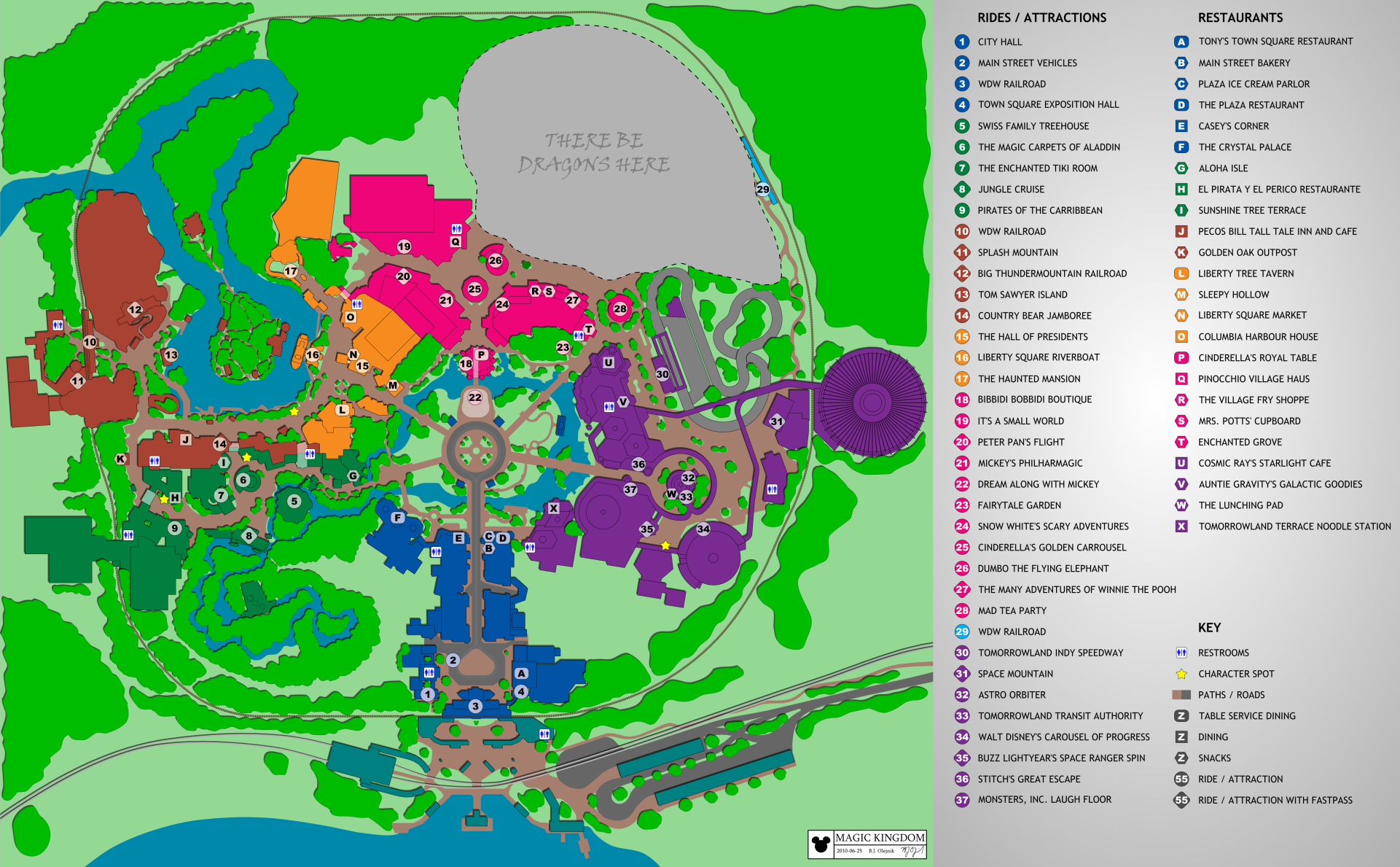 Awesome Magic Kingdom Map! | The DIS Disney Discussion Forums