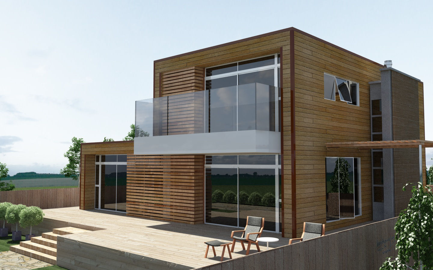 deviantART: More Like Modern Wooden House by badnugly