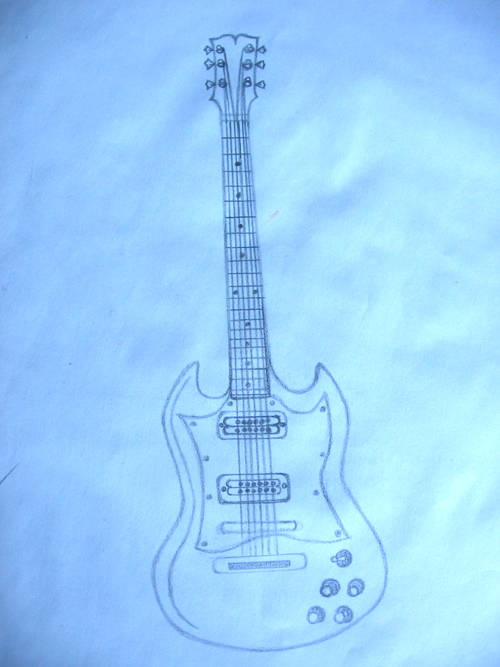gibson sg wallpaper. Gibson SG Sketch. by