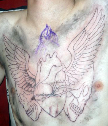 Praying Hands Chest Tattoo chest tattoo Chest Piece chest tattoo