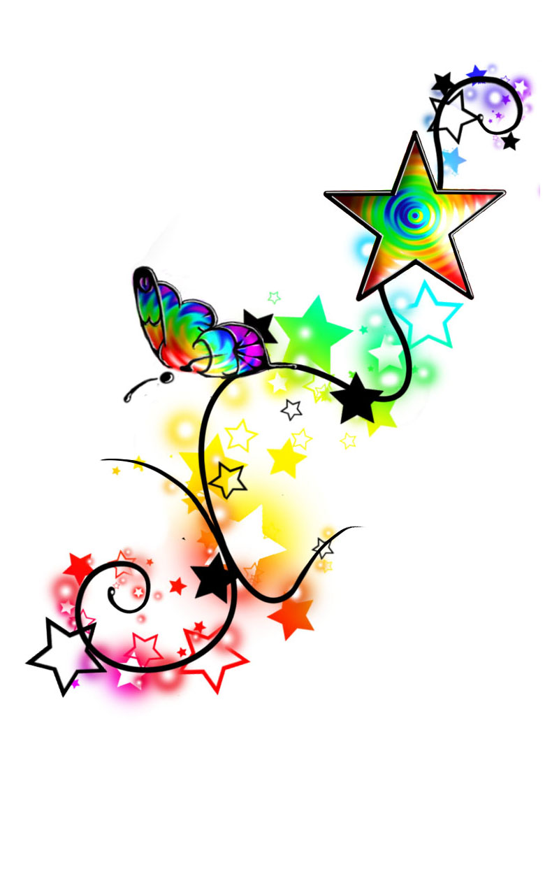 Rainbow Star Tattoos 9
