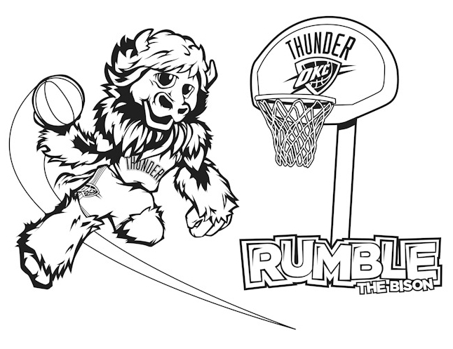 okc thunder logo coloring pages - photo #8