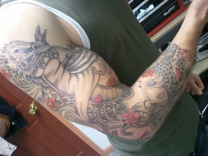 Koi Dragon Fish tattoo by Spinksy777 on deviantART