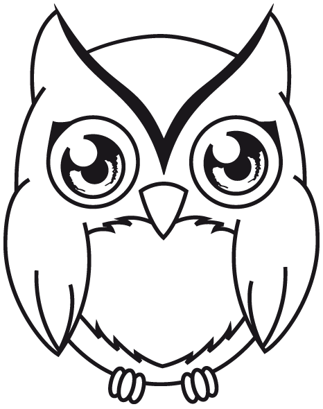 owl clip art outline - photo #34