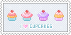 Stamp: I love Cupcakes by apparate