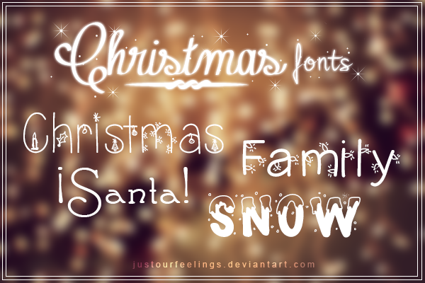 Christmas Fonts by JustOurFeelings