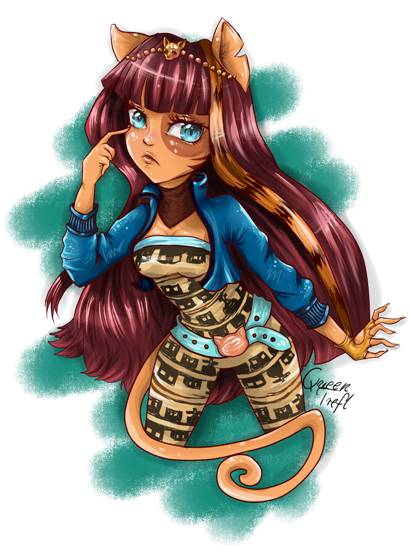 Monster high Freaky Fusion Cleolei by QueenTrefl