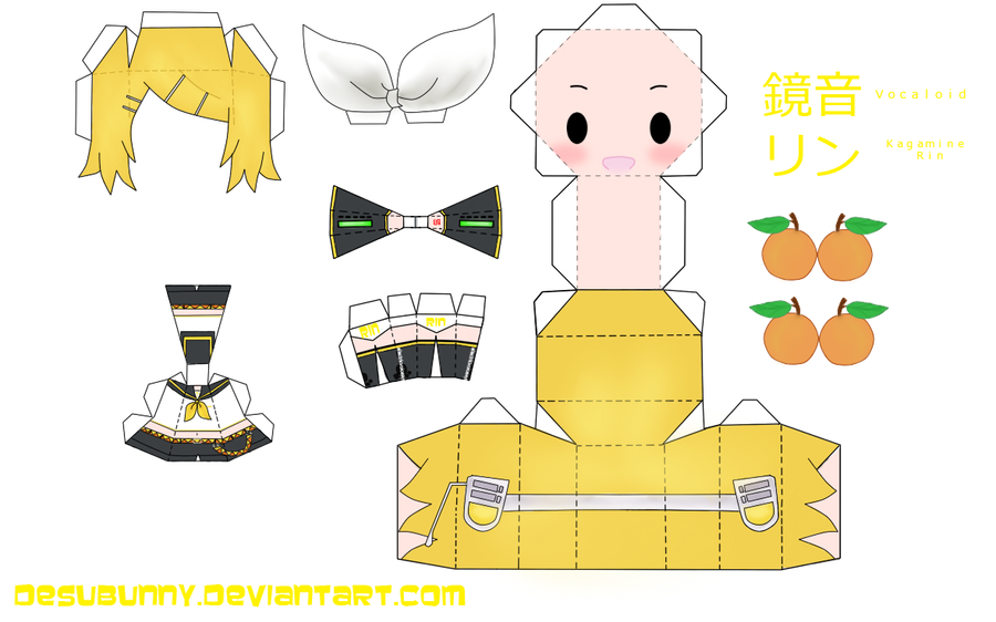 Kagamine_Rin_Papercraft_by_desubunny