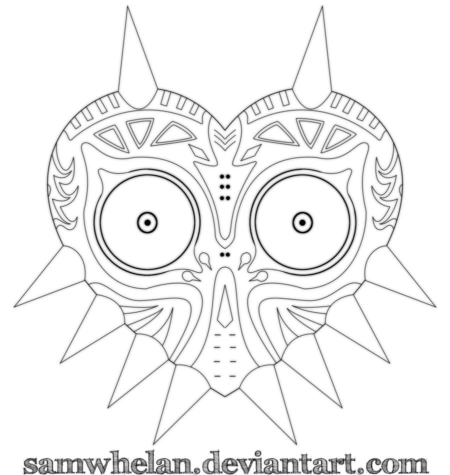majoras mask link coloring pages - photo #5