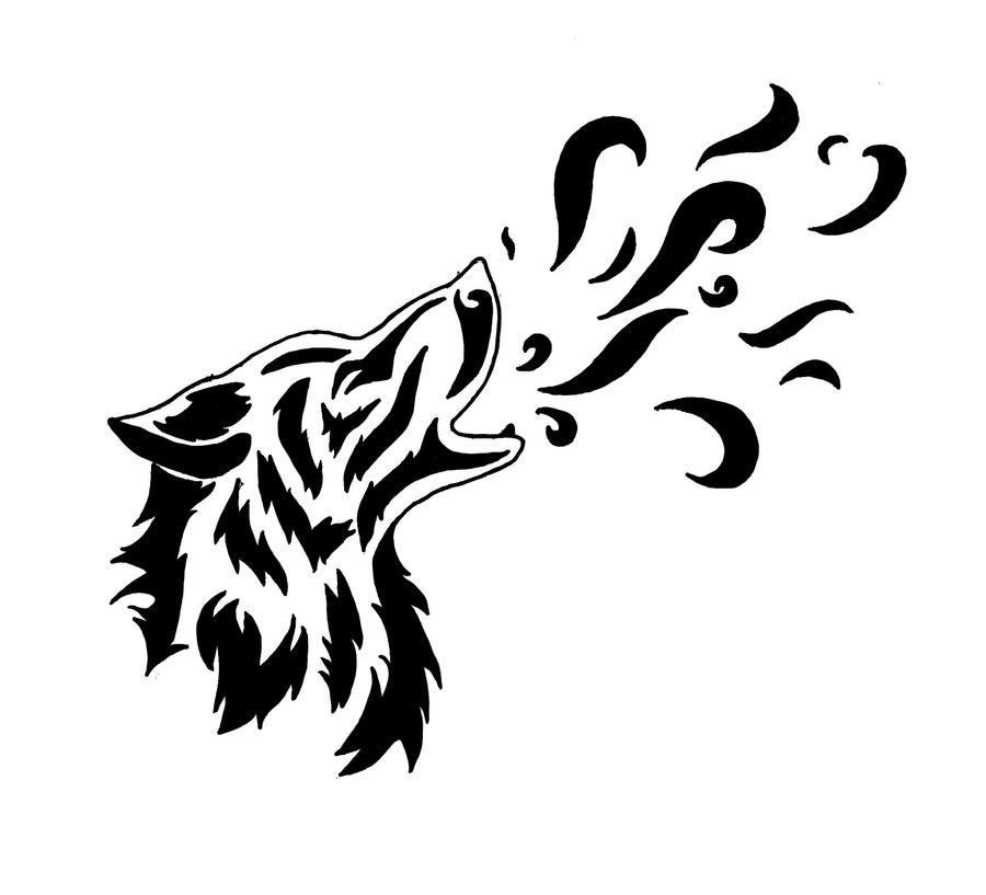 Tribal Tattoos Of Wolves. Wolf Song Tribal Tatoo by