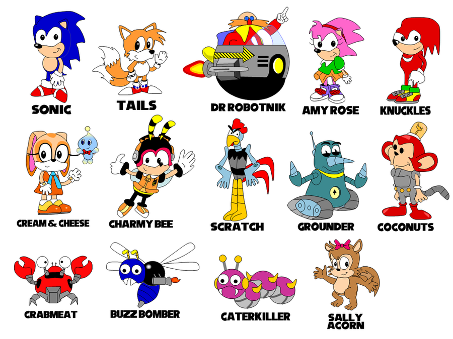 sonic the hedgehog characters names