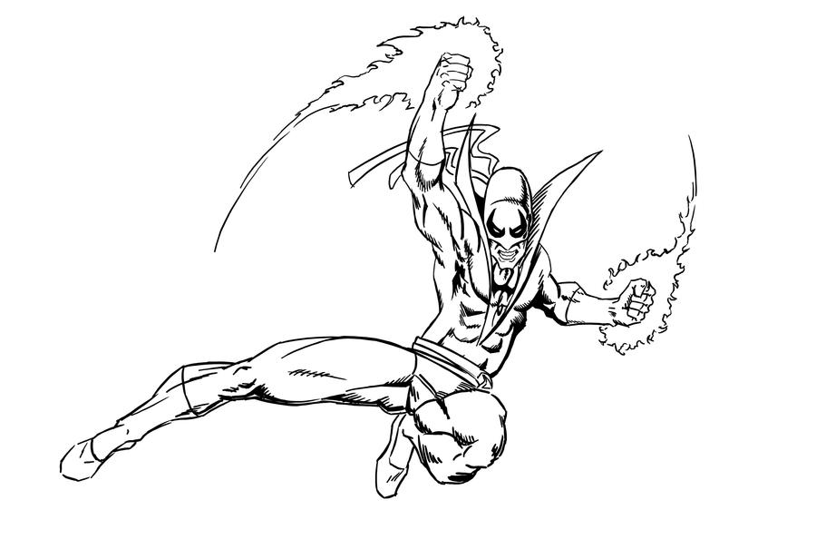 ultimate spiderman iron fist coloring pages - photo #47