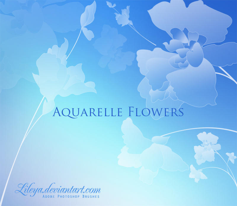 flowers background photoshop. Aquarelle Flowers Background