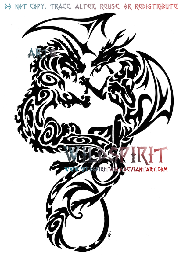 Air And Fire Dragon Tattoo by WildSpiritWolf on deviantART