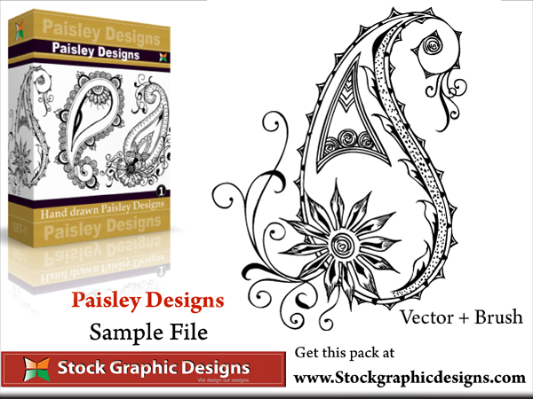 paisley clip art vector pack - photo #4