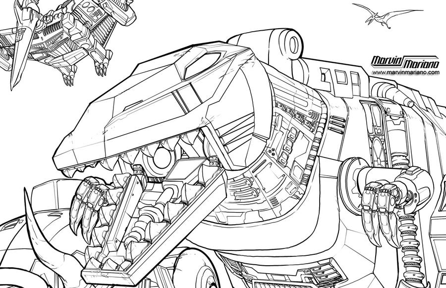 386 Cartoon Transformers Dinobots Coloring Pages 