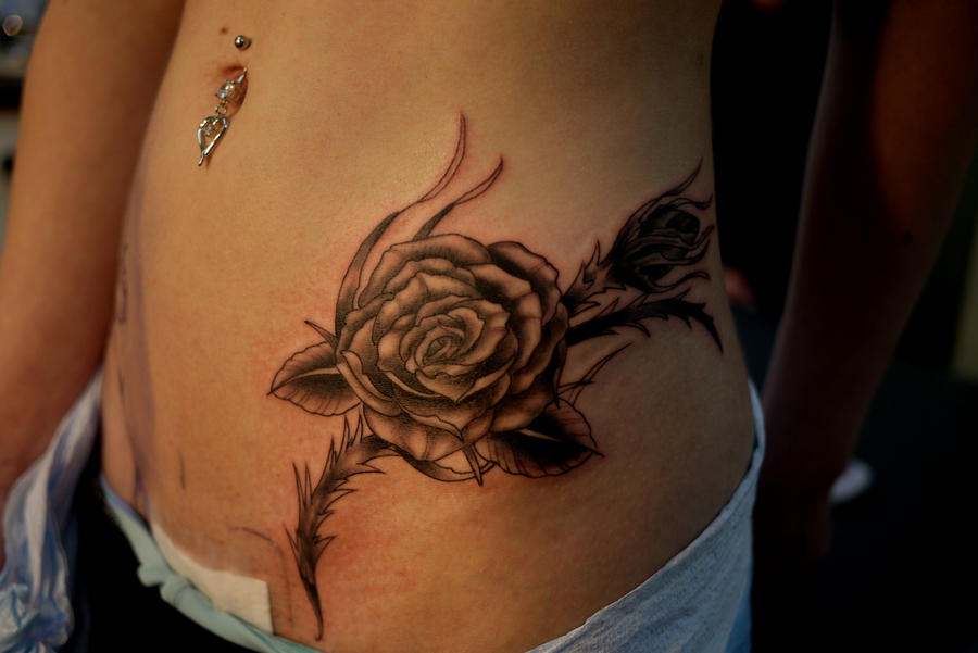 rose tattoos for girls on hip. rose tattoos on hip. rose