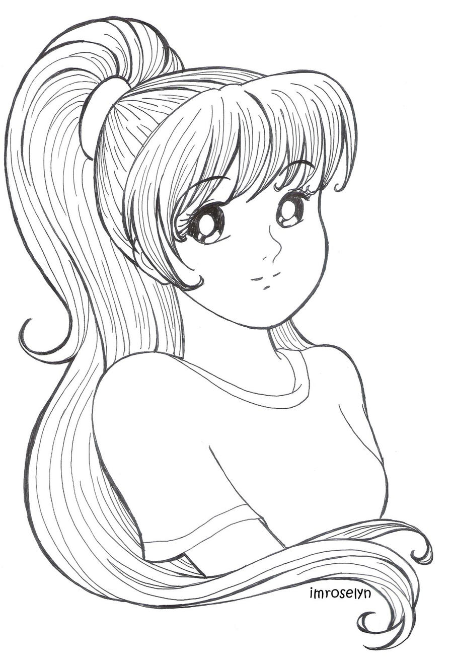 manga girls coloring pages - photo #18