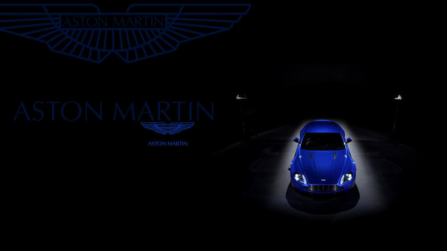 dark blue wallpaper. Aston Martin dark blue