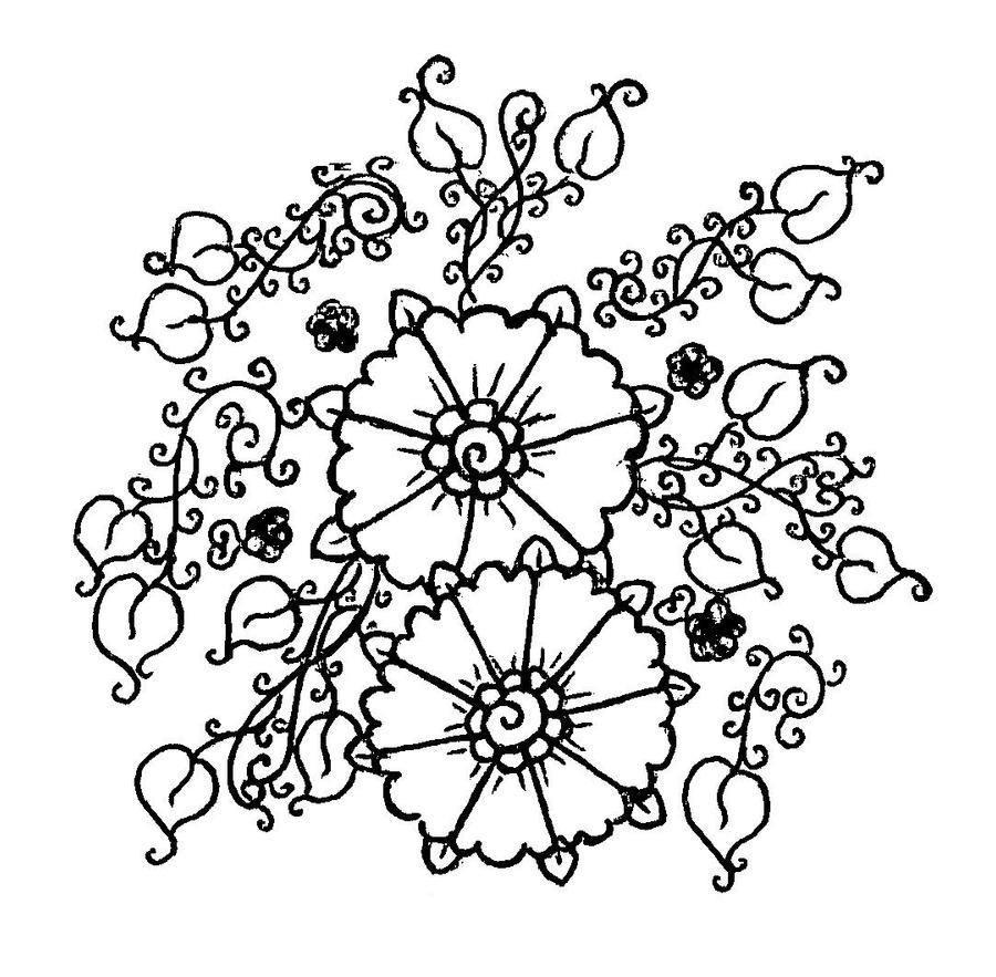 Flora henna design by