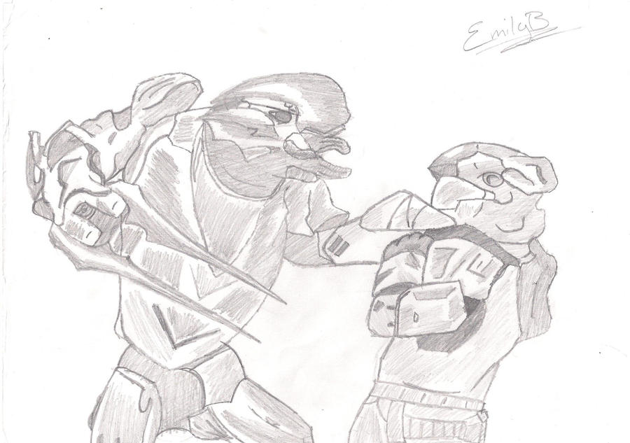 Halo Spartan Drawing