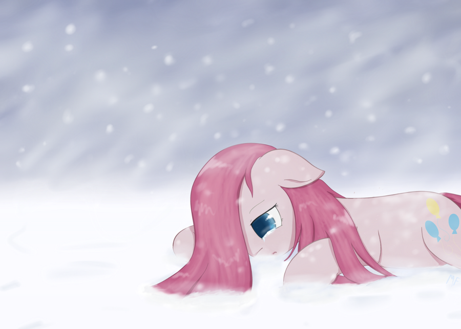 request___sad_pinkie_in_the_snow_by_muff