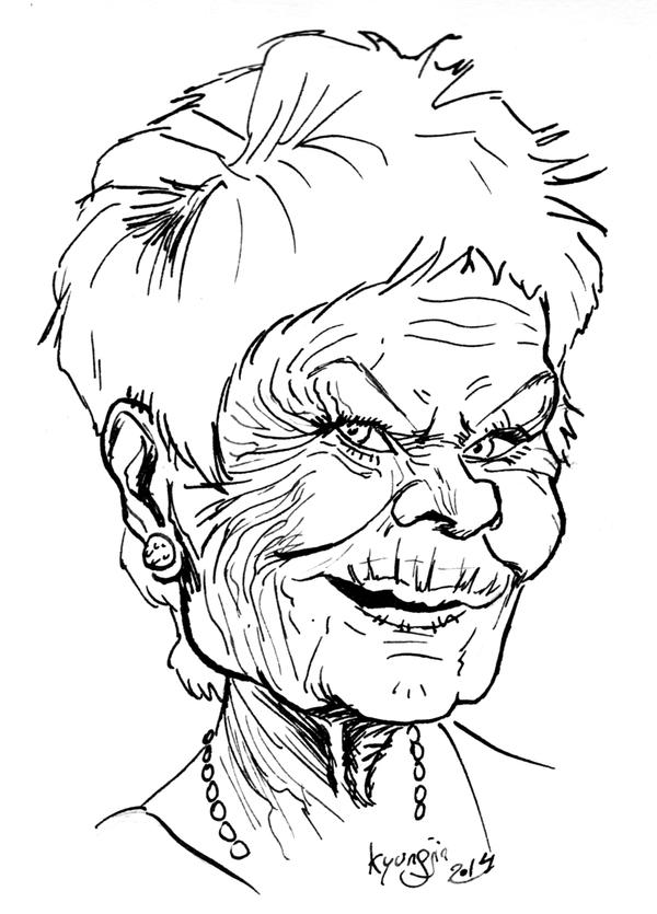 Judi Dench caricature