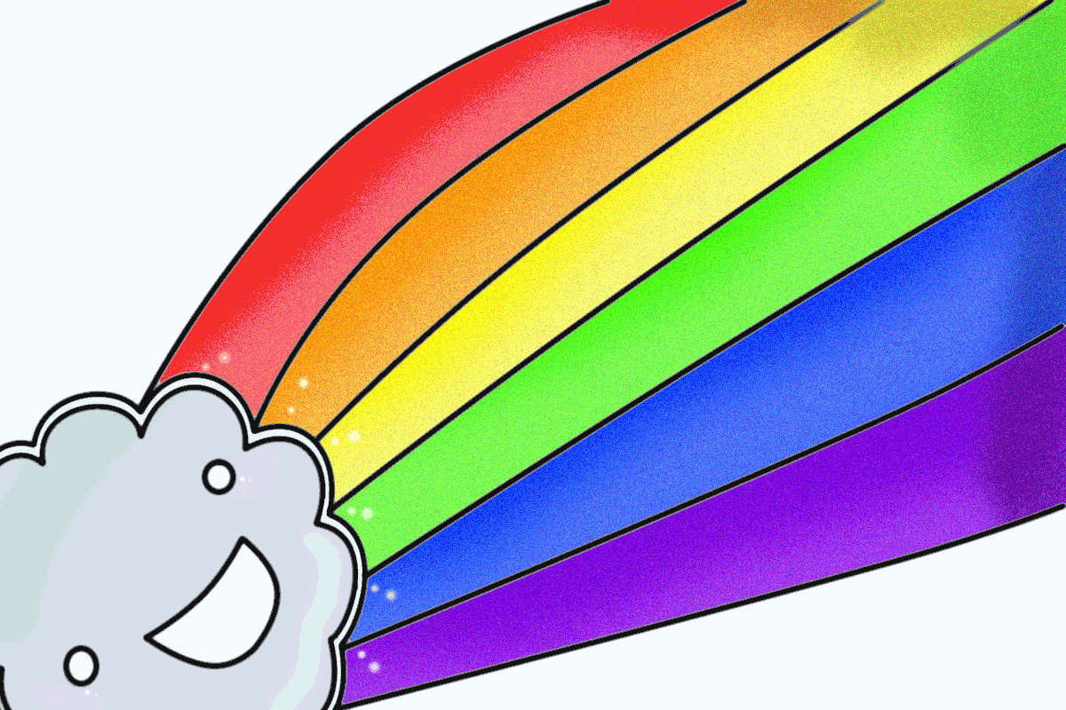 rainbow animated clipart - photo #14