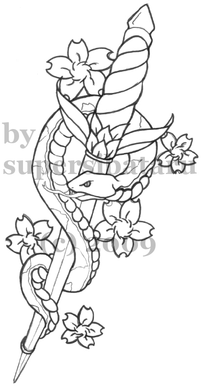 Snake and Dagger Tattoo by SuperSibataru on deviantART