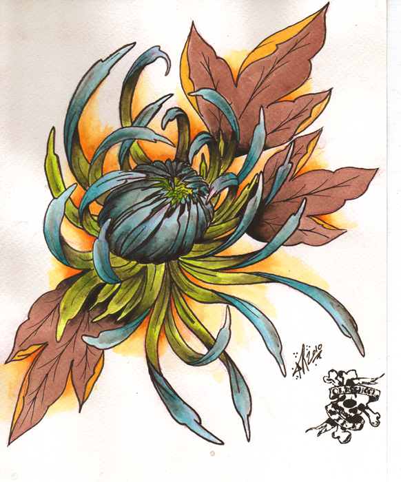 spider flower | Flower Tattoo