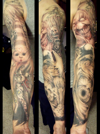 Horror Tattoo Sleeve by Puku on deviantART