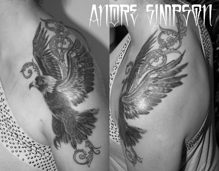 Eagle and scroll tattoo by ERASOTRON on deviantART