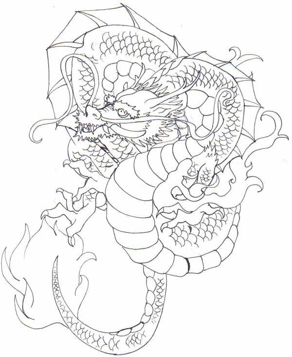 Japanese dragon design by