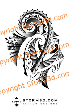 Shoulder Maori tattoo design - shoulder tattoo