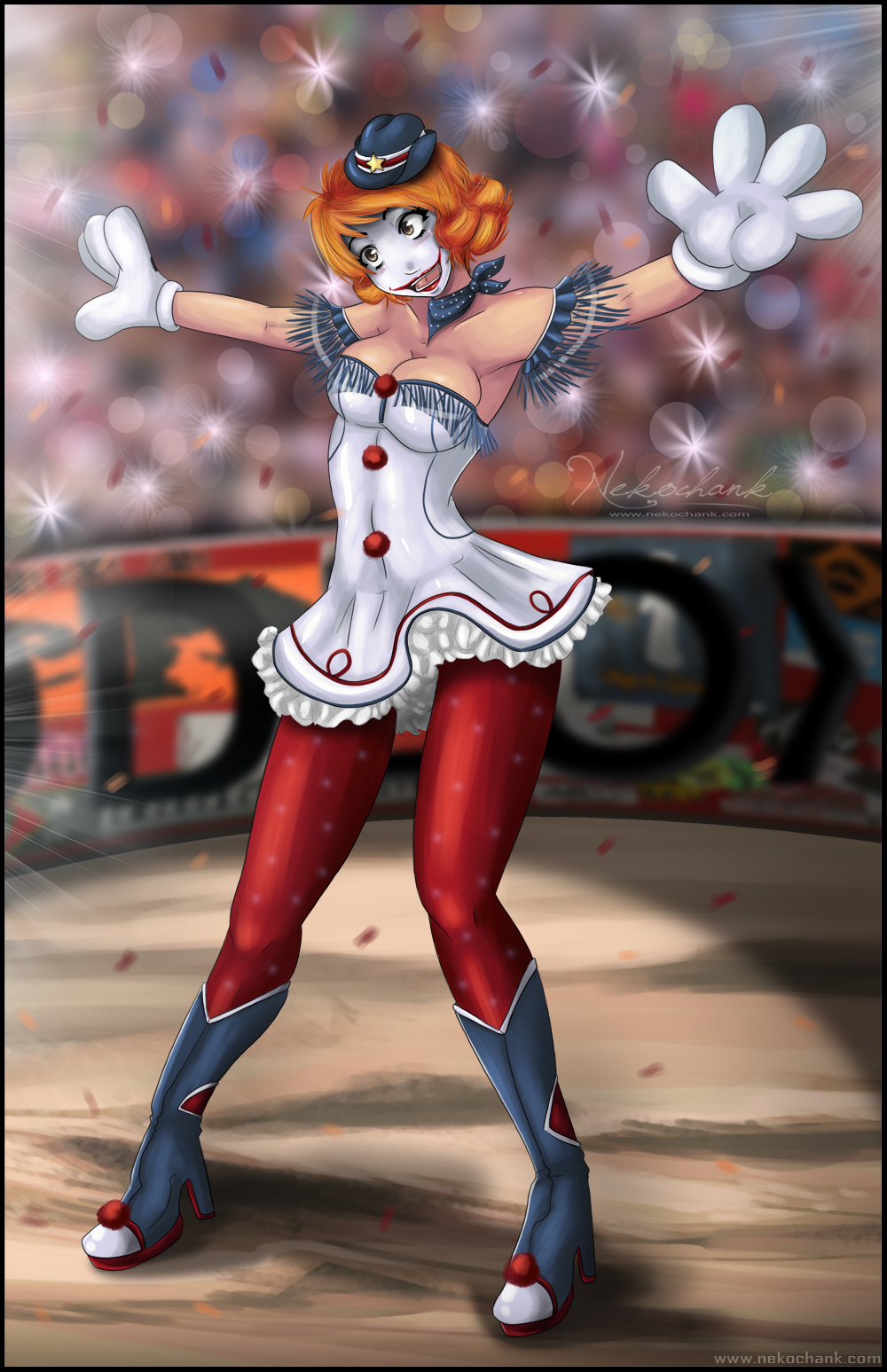 linda halloween - Linda Halloween vs. Miss Masseter Rodeo_clown_commission_by_nekochank-d32y311.jpg