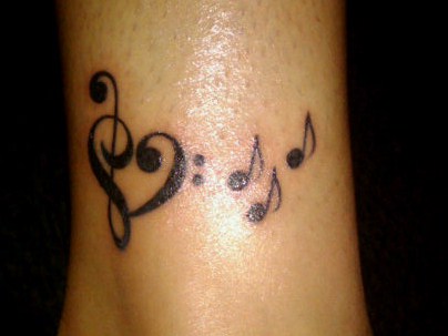 Music Tattoo Designs on Finished Music Tattoo By  Thecrimsonseas On Deviantart