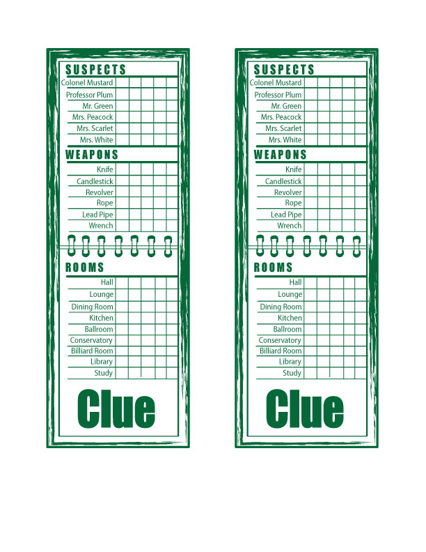 Clue Score Sheets Search Results Calendar 2015