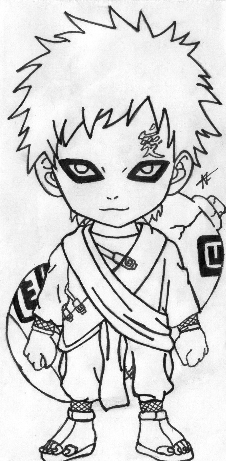 gaara coloring pages - photo #39